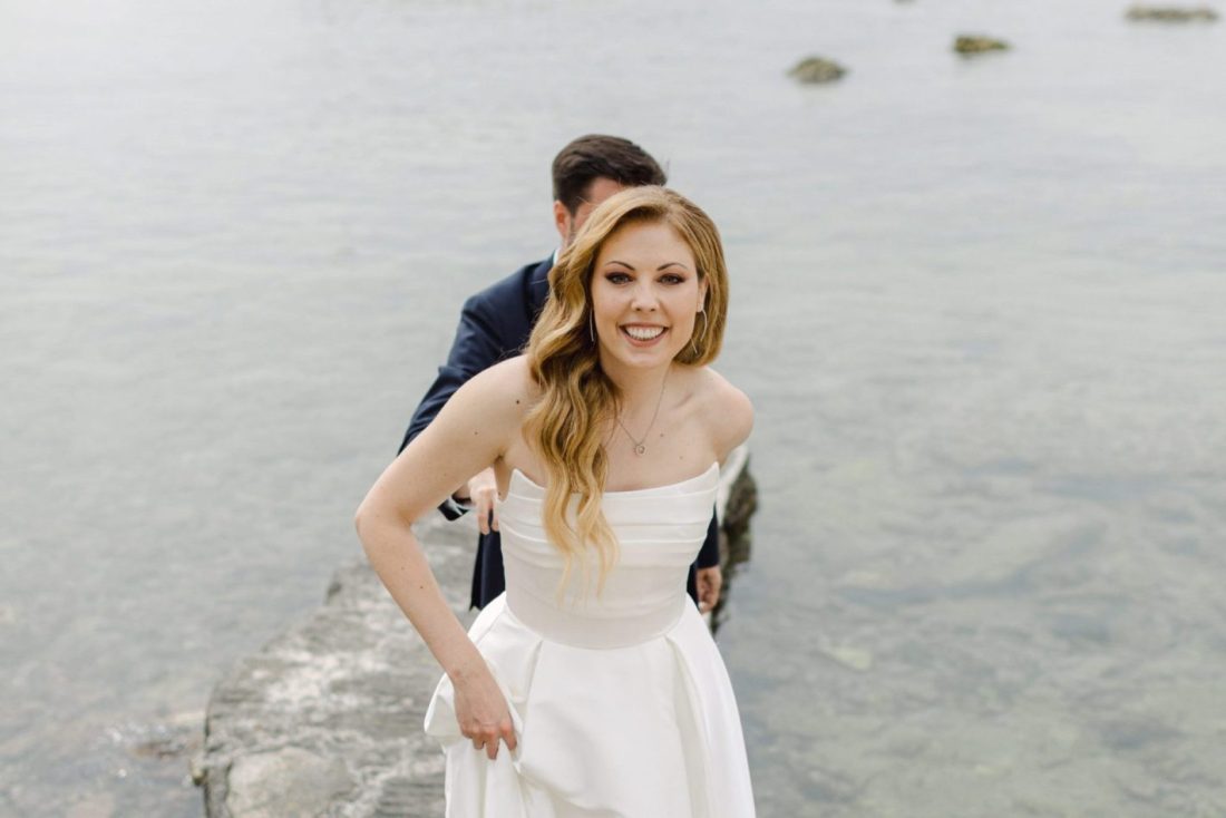 a picture of christina from big fat greek day on her wedding day in crete greece