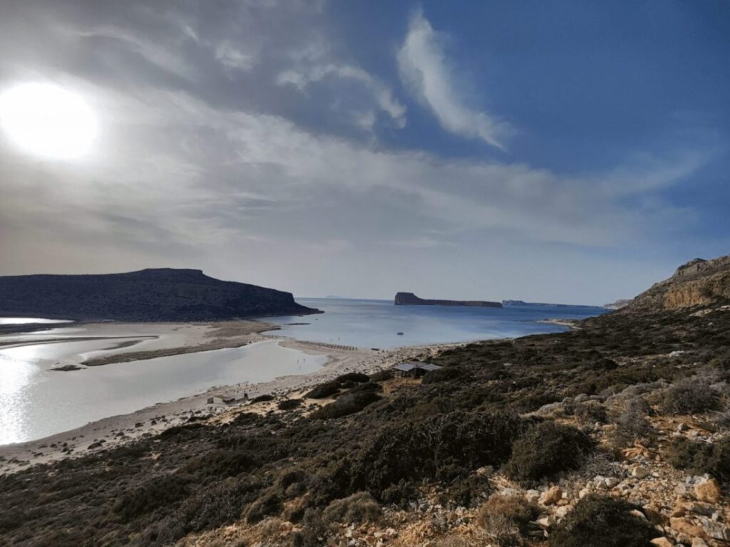 Balos Beach on Western Crete on an overcast day