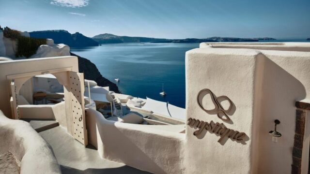 small destination wedding in santorini