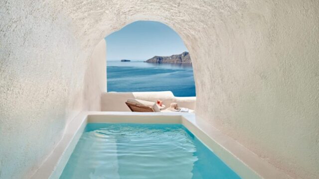 small destination wedding in santorini