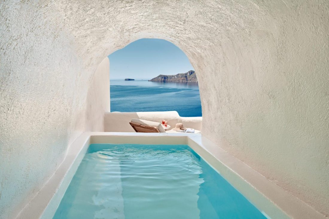 small destination wedding in santorini