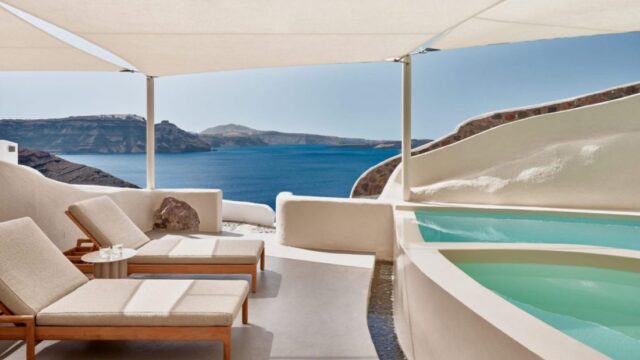 small destination wedding in santorini