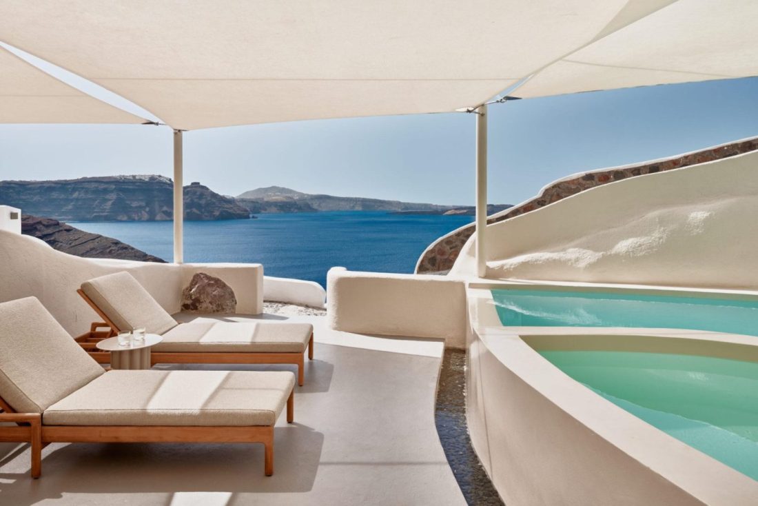 small destination wedding in santorini