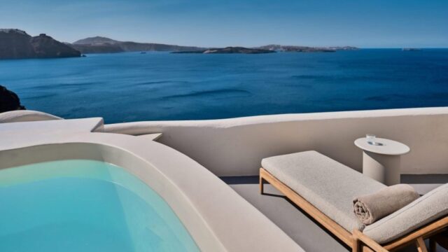 small destination wedding in santorini