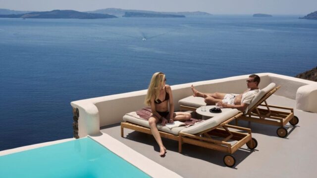 small destination wedding in santorini