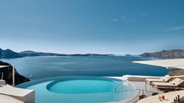 small destination wedding in santorini