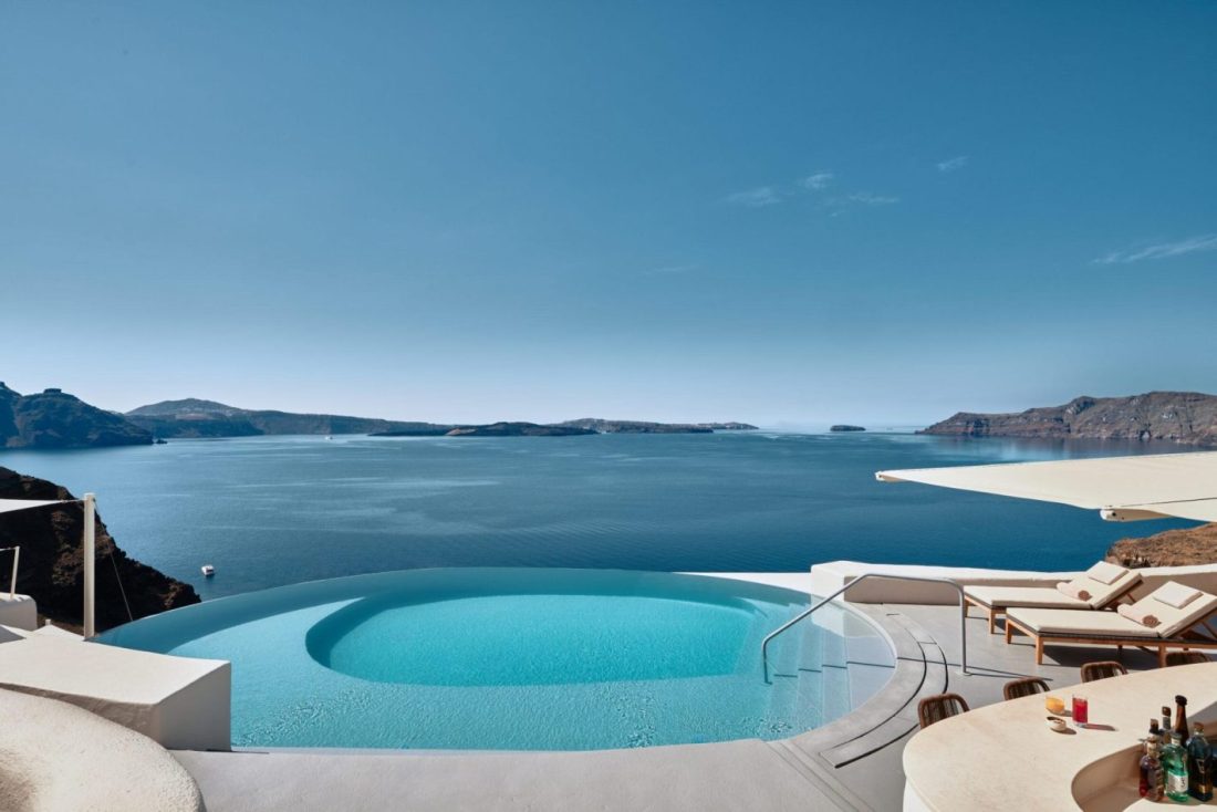 small destination wedding in santorini