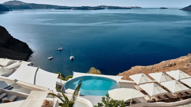 small destination wedding in santorini