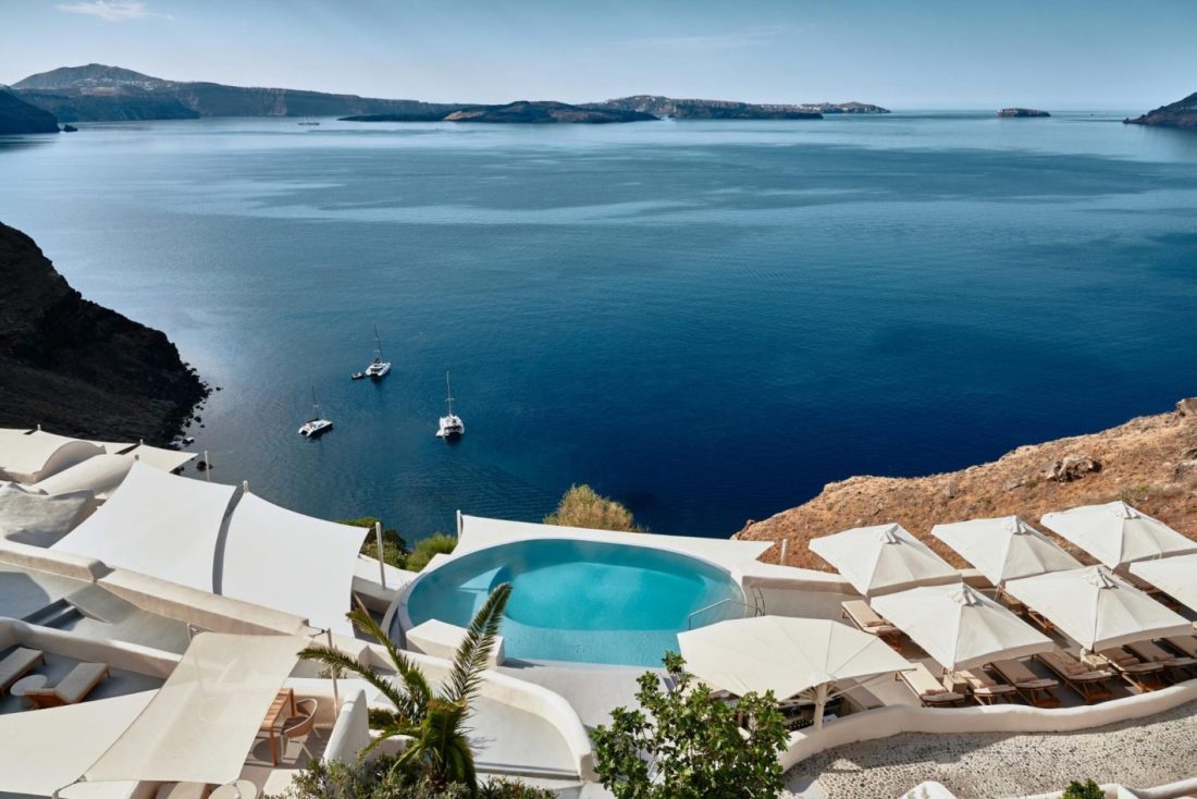 small destination wedding in santorini