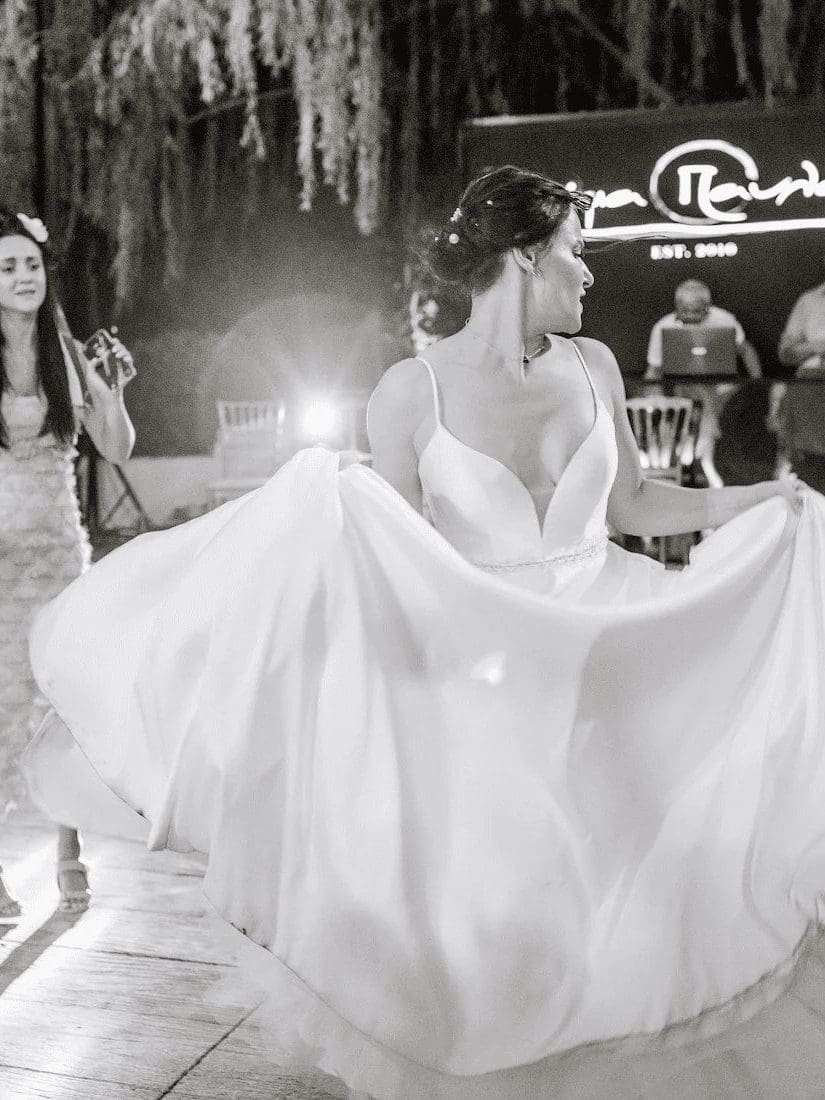 Greek Bride dancing to traditional greek wedding music