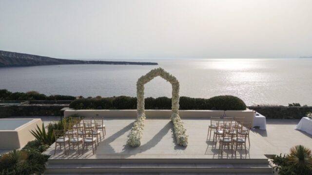 greek island weddings santorini