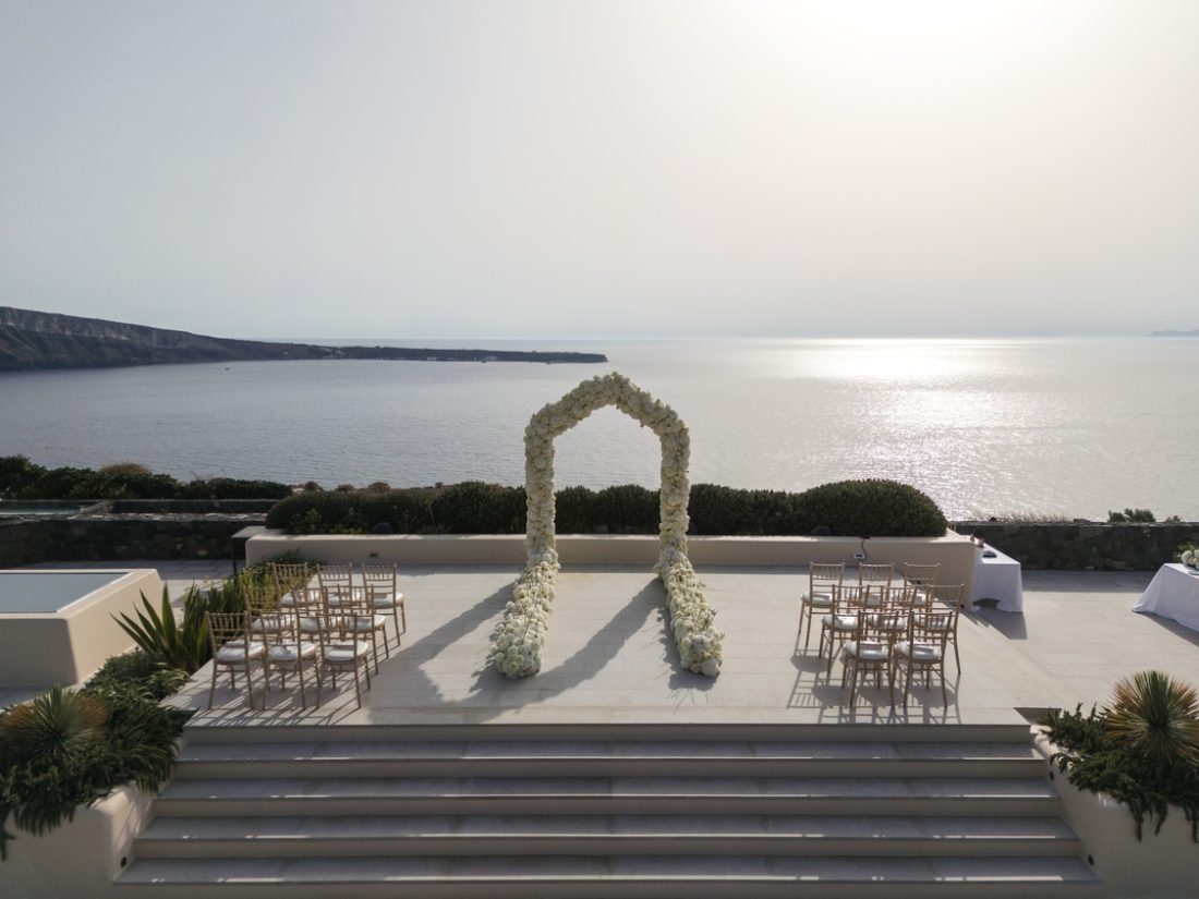 greek island weddings santorini