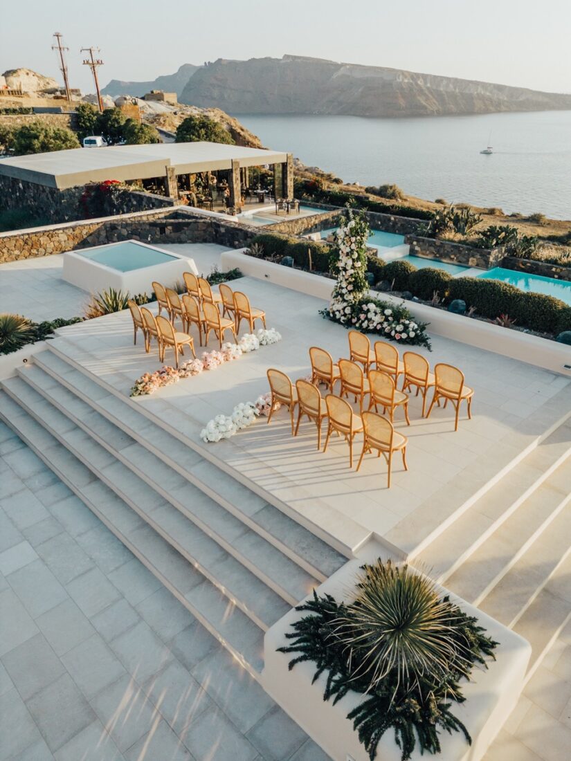 greek island weddings santorini