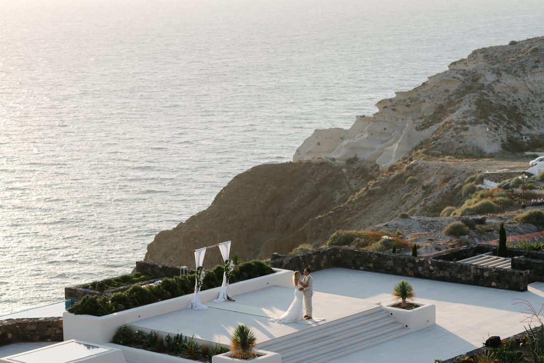 greek island weddings santorini
