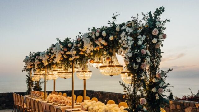 greek island weddings santorini
