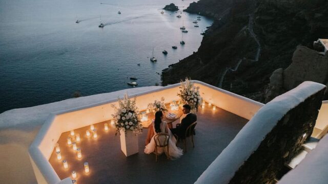 greek island weddings santorini