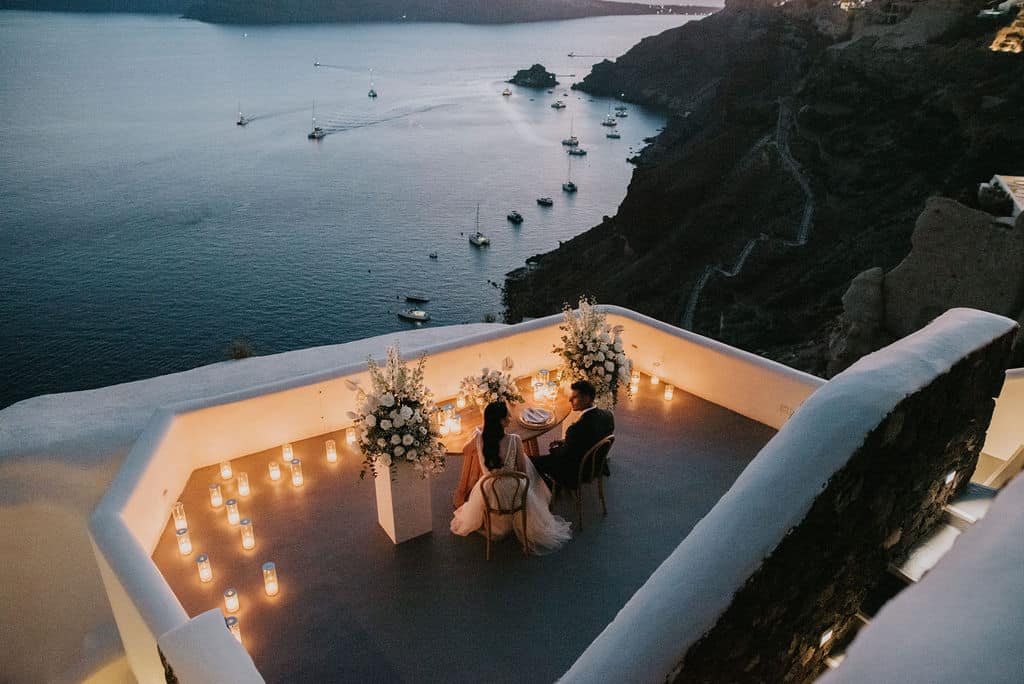 greek island weddings santorini