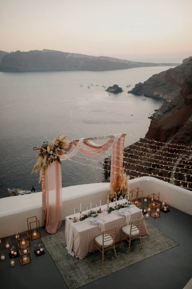 greek island weddings santorini