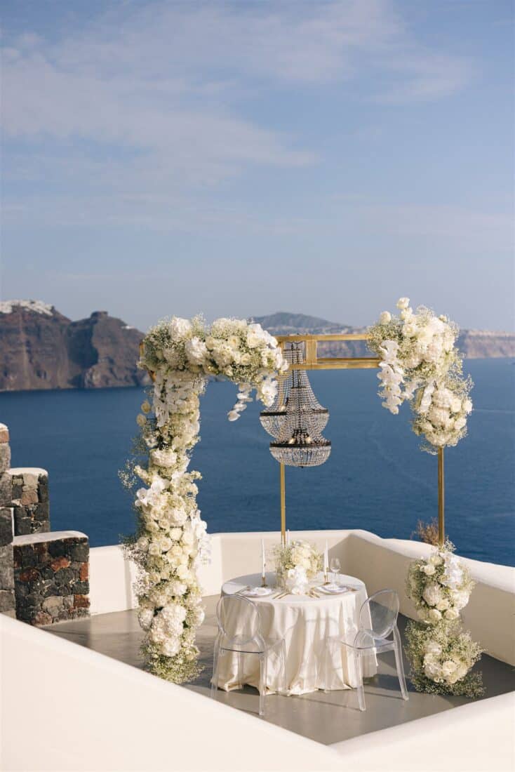 greek island weddings santorini