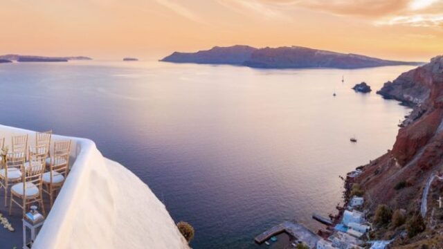 greek island weddings santorini