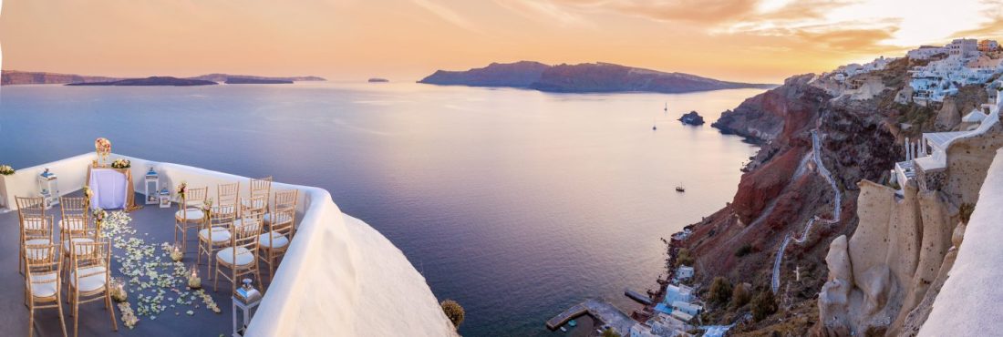 greek island weddings santorini