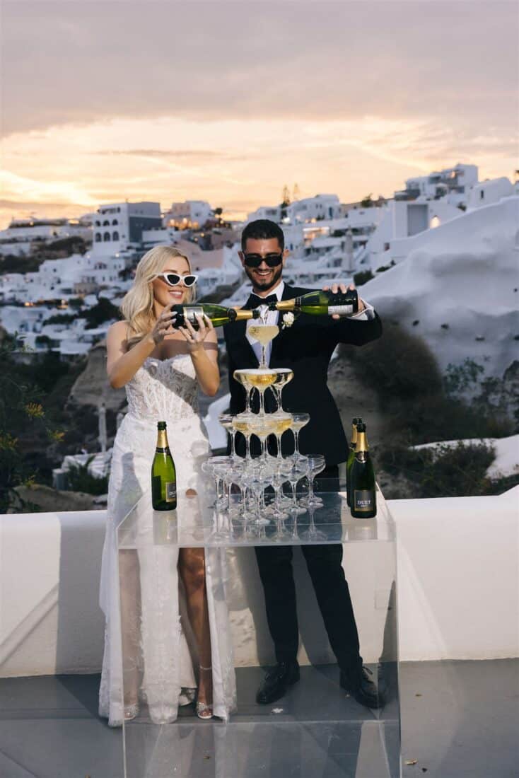 greek island weddings santorini