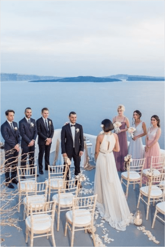 greek island weddings santorini