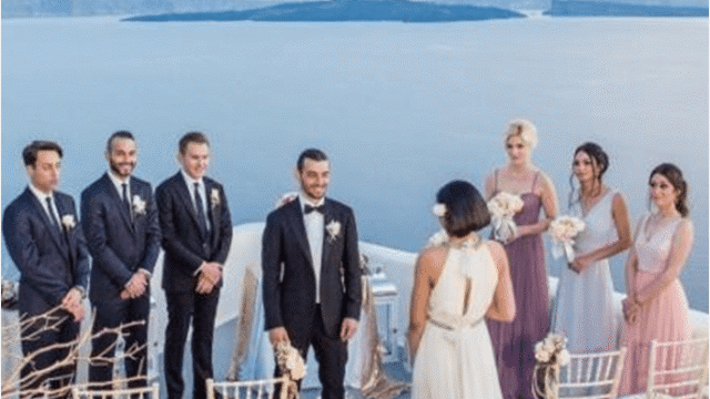 greek island weddings santorini