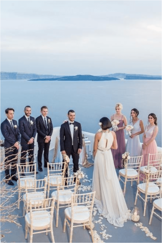 greek island weddings santorini