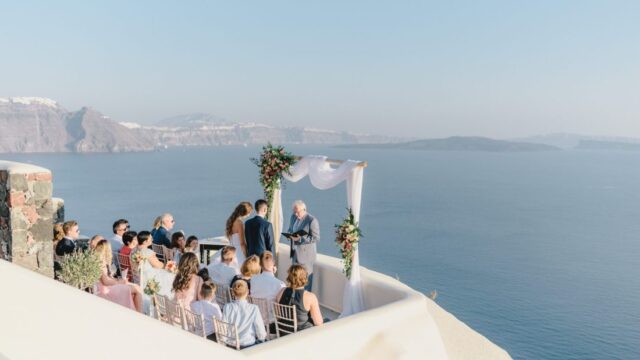 greek island weddings santorini