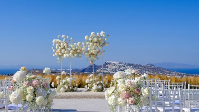 destination wedding in santorini