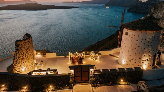 destination wedding villa santorini