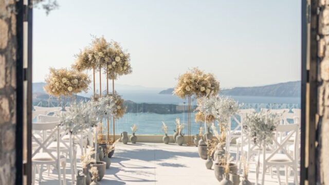 destination wedding villa santorini