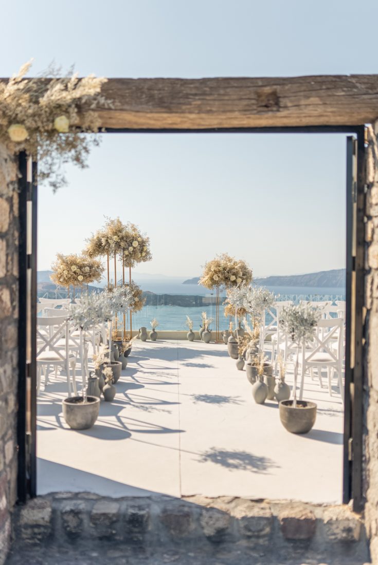 destination wedding villa santorini