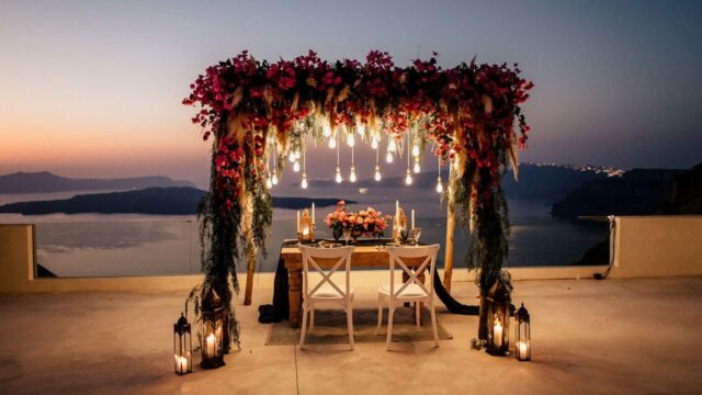 destination wedding villa santorini