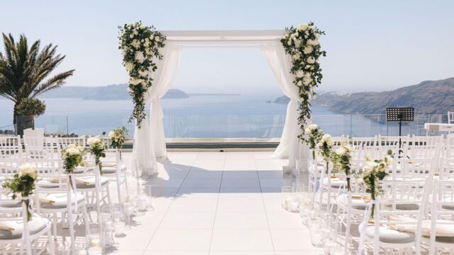 destination wedding santorini venue