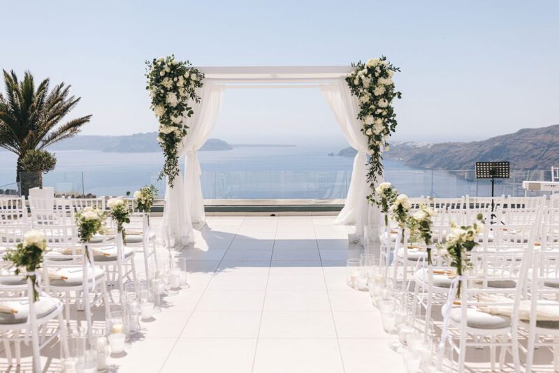 destination wedding santorini venue