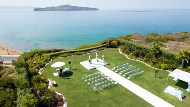 crete wedding sea view