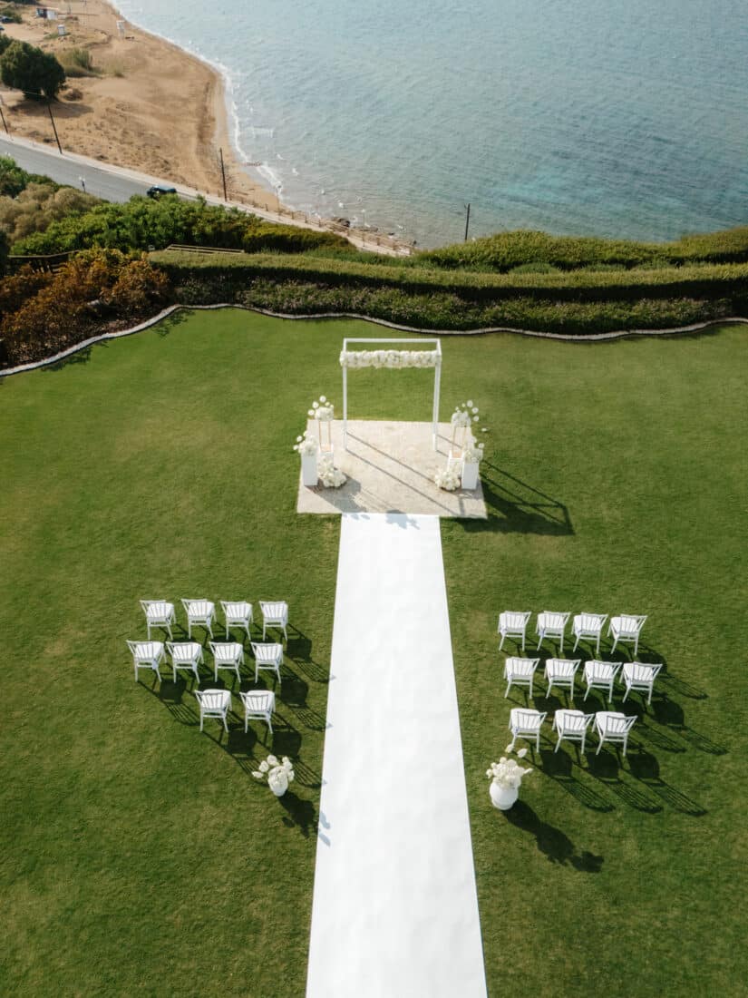crete wedding sea view