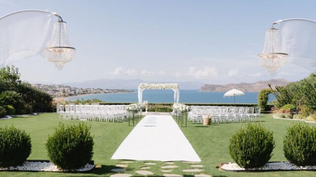 crete wedding sea view