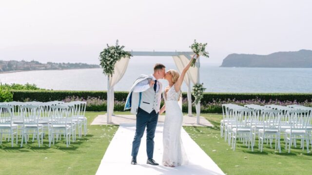 crete wedding sea view