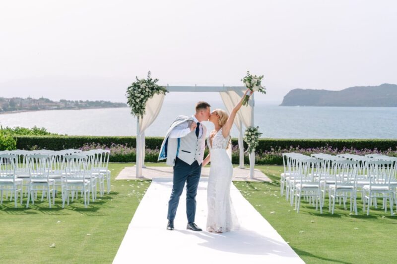crete wedding sea view