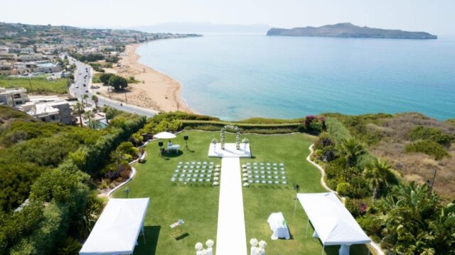 crete wedding sea view