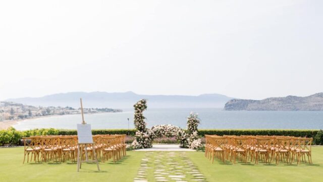crete wedding sea view