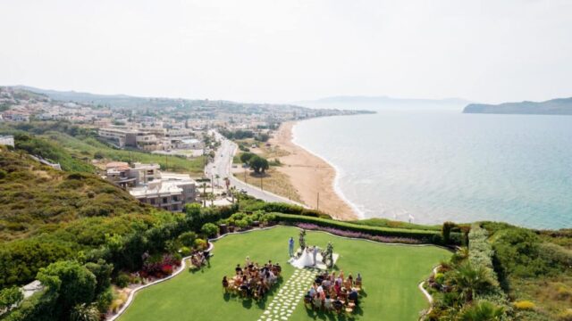 crete wedding sea view