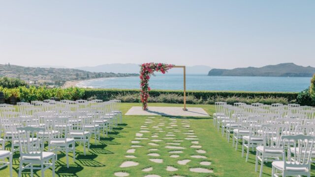 crete wedding sea view