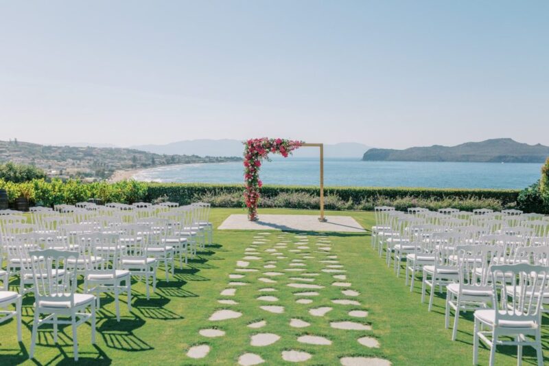 crete wedding sea view