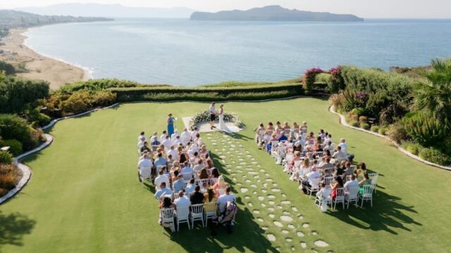 crete wedding sea view