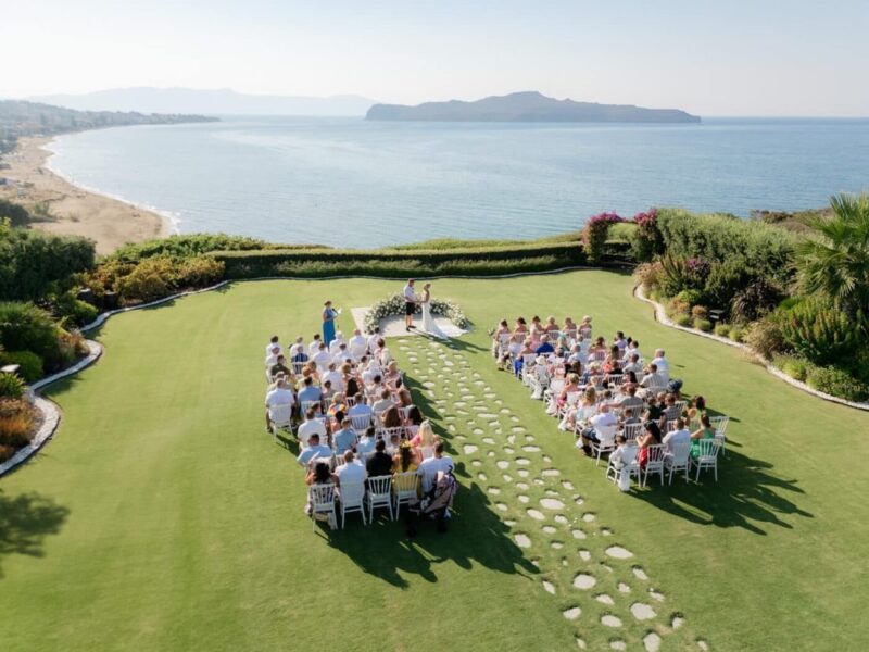 crete wedding sea view