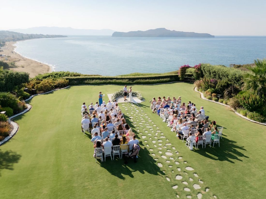 crete wedding sea view